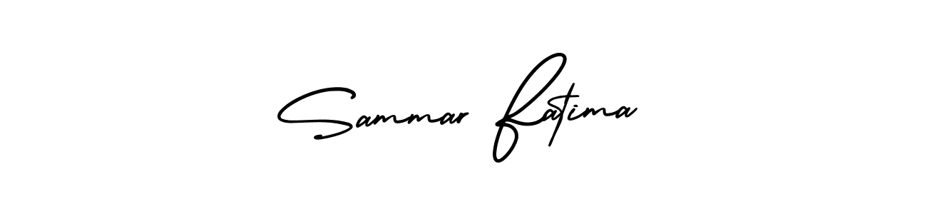 Create a beautiful signature design for name Sammar Fatima. With this signature (AmerikaSignatureDemo-Regular) fonts, you can make a handwritten signature for free. Sammar Fatima signature style 3 images and pictures png