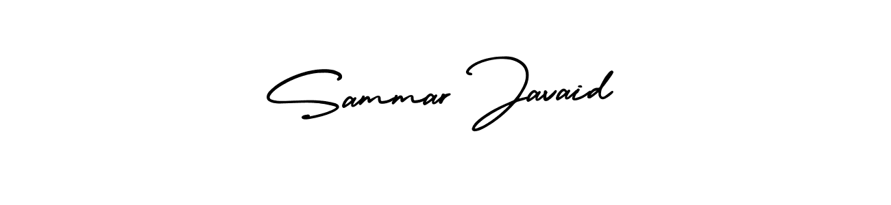 This is the best signature style for the Sammar Javaid name. Also you like these signature font (AmerikaSignatureDemo-Regular). Mix name signature. Sammar Javaid signature style 3 images and pictures png