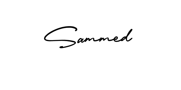 Use a signature maker to create a handwritten signature online. With this signature software, you can design (AmerikaSignatureDemo-Regular) your own signature for name Sammed. Sammed signature style 3 images and pictures png