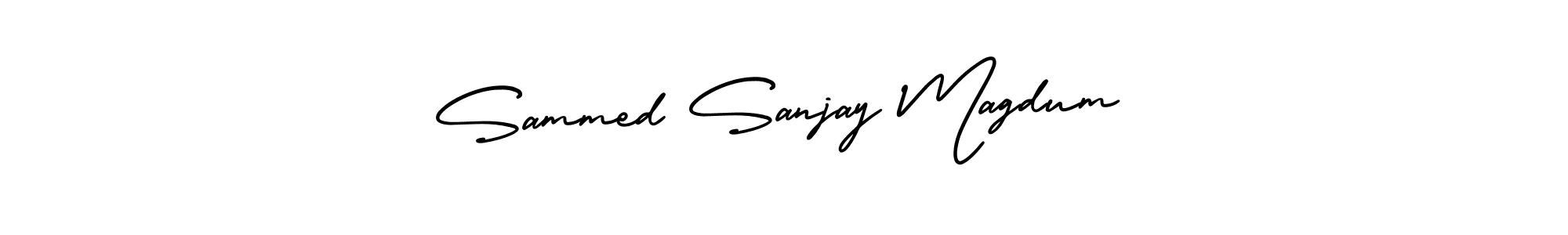 Check out images of Autograph of Sammed Sanjay Magdum name. Actor Sammed Sanjay Magdum Signature Style. AmerikaSignatureDemo-Regular is a professional sign style online. Sammed Sanjay Magdum signature style 3 images and pictures png
