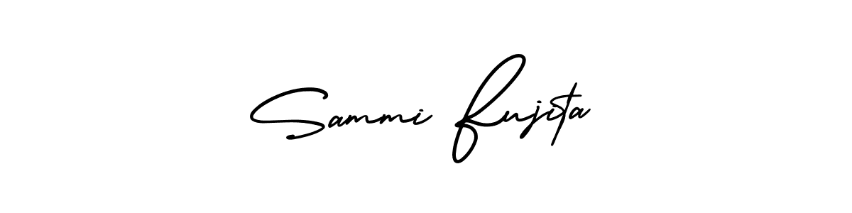 This is the best signature style for the Sammi Fujita name. Also you like these signature font (AmerikaSignatureDemo-Regular). Mix name signature. Sammi Fujita signature style 3 images and pictures png