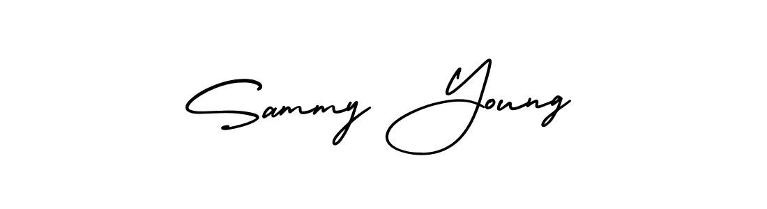The best way (AmerikaSignatureDemo-Regular) to make a short signature is to pick only two or three words in your name. The name Sammy Young include a total of six letters. For converting this name. Sammy Young signature style 3 images and pictures png