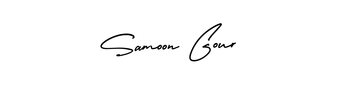 Also You can easily find your signature by using the search form. We will create Samoon Gour name handwritten signature images for you free of cost using AmerikaSignatureDemo-Regular sign style. Samoon Gour signature style 3 images and pictures png
