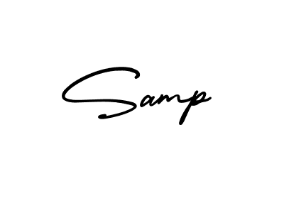 Make a beautiful signature design for name Samp. With this signature (AmerikaSignatureDemo-Regular) style, you can create a handwritten signature for free. Samp signature style 3 images and pictures png