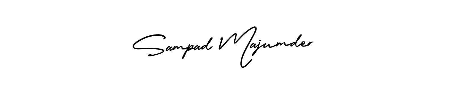 How to make Sampad Majumder name signature. Use AmerikaSignatureDemo-Regular style for creating short signs online. This is the latest handwritten sign. Sampad Majumder signature style 3 images and pictures png