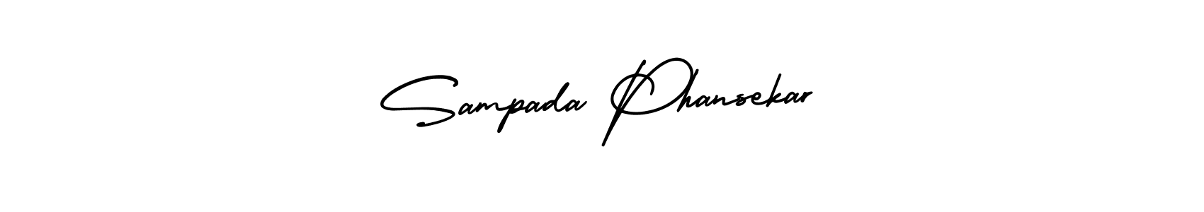 This is the best signature style for the Sampada Phansekar name. Also you like these signature font (AmerikaSignatureDemo-Regular). Mix name signature. Sampada Phansekar signature style 3 images and pictures png