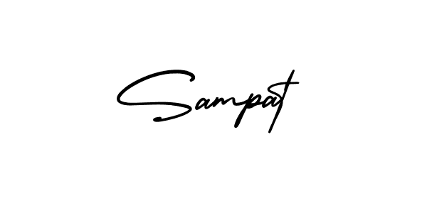 How to make Sampat signature? AmerikaSignatureDemo-Regular is a professional autograph style. Create handwritten signature for Sampat name. Sampat signature style 3 images and pictures png