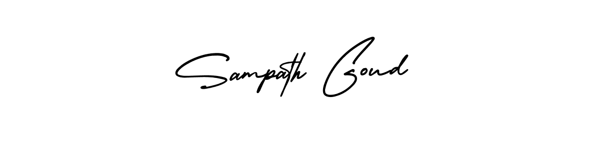 Create a beautiful signature design for name Sampath Goud. With this signature (AmerikaSignatureDemo-Regular) fonts, you can make a handwritten signature for free. Sampath Goud signature style 3 images and pictures png