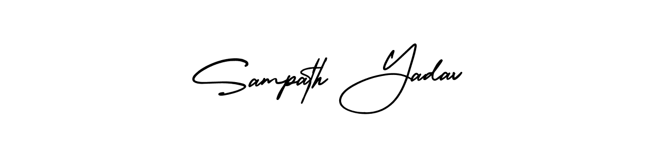 How to Draw Sampath Yadav signature style? AmerikaSignatureDemo-Regular is a latest design signature styles for name Sampath Yadav. Sampath Yadav signature style 3 images and pictures png