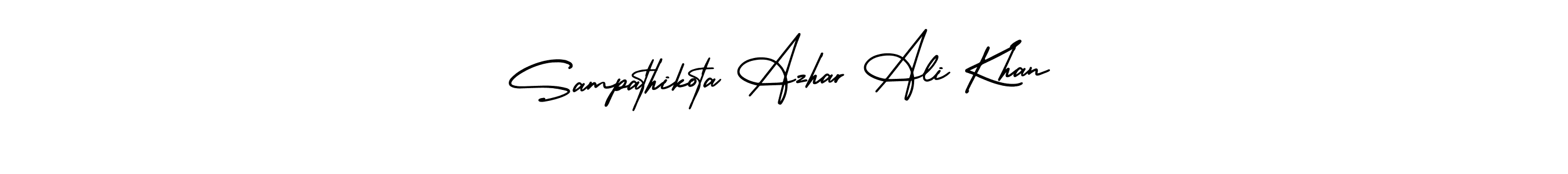 Use a signature maker to create a handwritten signature online. With this signature software, you can design (AmerikaSignatureDemo-Regular) your own signature for name Sampathikota Azhar Ali Khan. Sampathikota Azhar Ali Khan signature style 3 images and pictures png