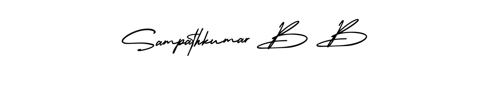 Design your own signature with our free online signature maker. With this signature software, you can create a handwritten (AmerikaSignatureDemo-Regular) signature for name Sampathkumar B B. Sampathkumar B B signature style 3 images and pictures png