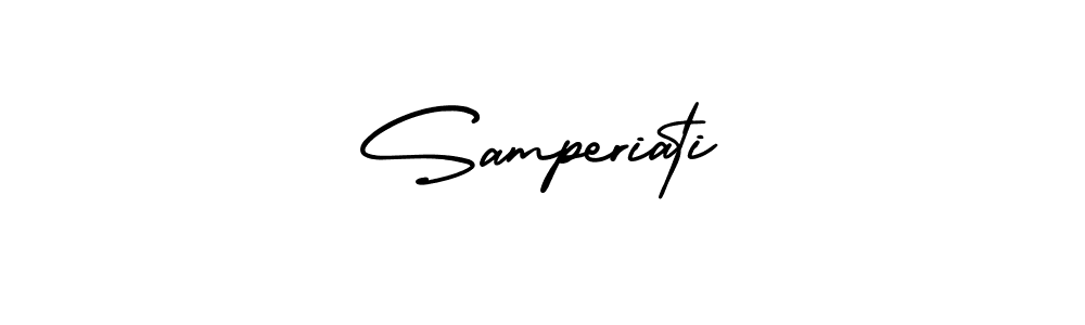 Samperiati stylish signature style. Best Handwritten Sign (AmerikaSignatureDemo-Regular) for my name. Handwritten Signature Collection Ideas for my name Samperiati. Samperiati signature style 3 images and pictures png