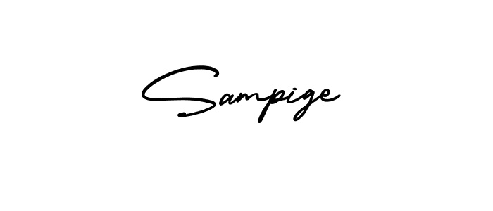 The best way (AmerikaSignatureDemo-Regular) to make a short signature is to pick only two or three words in your name. The name Sampige include a total of six letters. For converting this name. Sampige signature style 3 images and pictures png