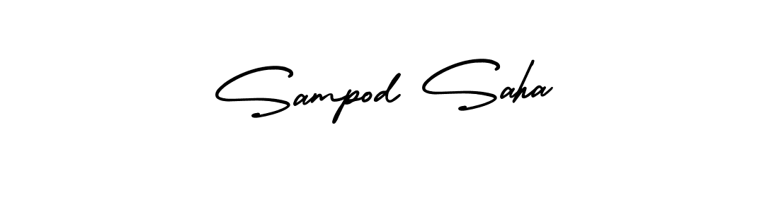 How to make Sampod Saha signature? AmerikaSignatureDemo-Regular is a professional autograph style. Create handwritten signature for Sampod Saha name. Sampod Saha signature style 3 images and pictures png