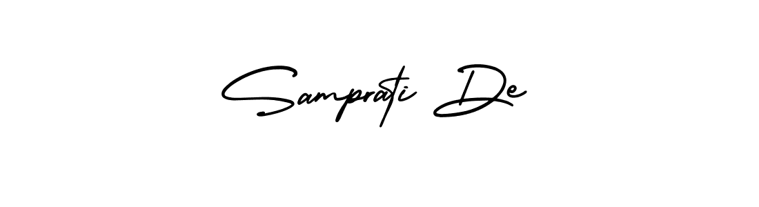 Samprati De stylish signature style. Best Handwritten Sign (AmerikaSignatureDemo-Regular) for my name. Handwritten Signature Collection Ideas for my name Samprati De. Samprati De signature style 3 images and pictures png