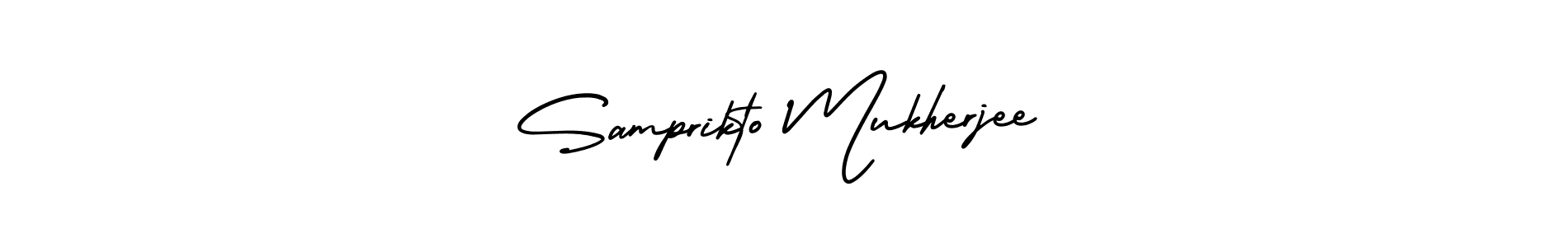 Make a short Samprikto Mukherjee signature style. Manage your documents anywhere anytime using AmerikaSignatureDemo-Regular. Create and add eSignatures, submit forms, share and send files easily. Samprikto Mukherjee signature style 3 images and pictures png