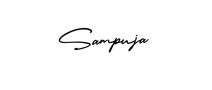 How to make Sampuja signature? AmerikaSignatureDemo-Regular is a professional autograph style. Create handwritten signature for Sampuja name. Sampuja signature style 3 images and pictures png