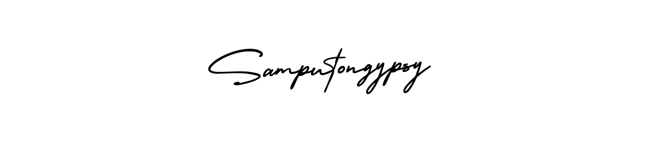 How to make Samputongypsy name signature. Use AmerikaSignatureDemo-Regular style for creating short signs online. This is the latest handwritten sign. Samputongypsy signature style 3 images and pictures png