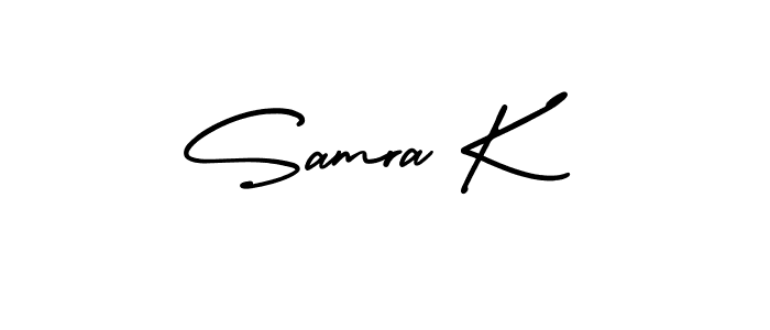 Make a beautiful signature design for name Samra K. Use this online signature maker to create a handwritten signature for free. Samra K signature style 3 images and pictures png