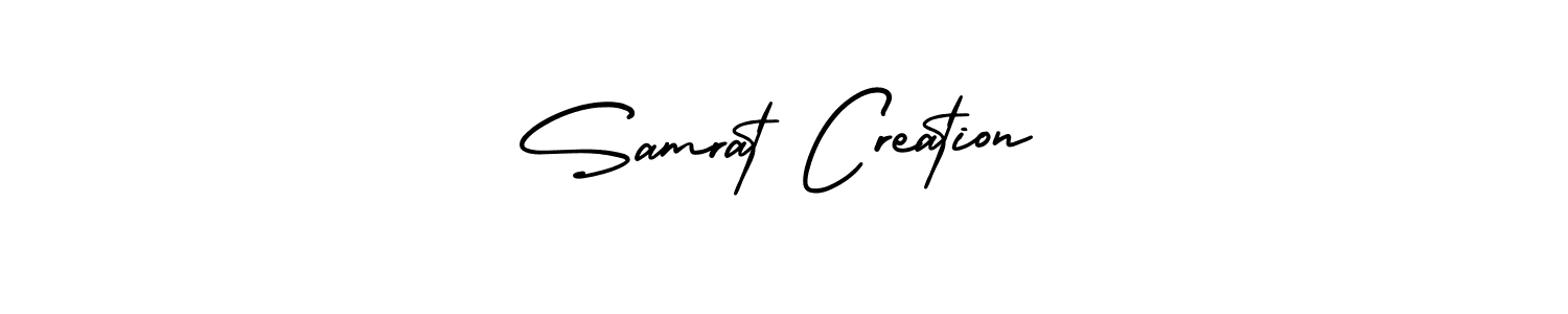 Use a signature maker to create a handwritten signature online. With this signature software, you can design (AmerikaSignatureDemo-Regular) your own signature for name Samrat Creation. Samrat Creation signature style 3 images and pictures png