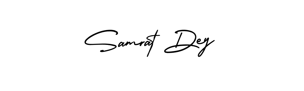 if you are searching for the best signature style for your name Samrat Dey. so please give up your signature search. here we have designed multiple signature styles  using AmerikaSignatureDemo-Regular. Samrat Dey signature style 3 images and pictures png
