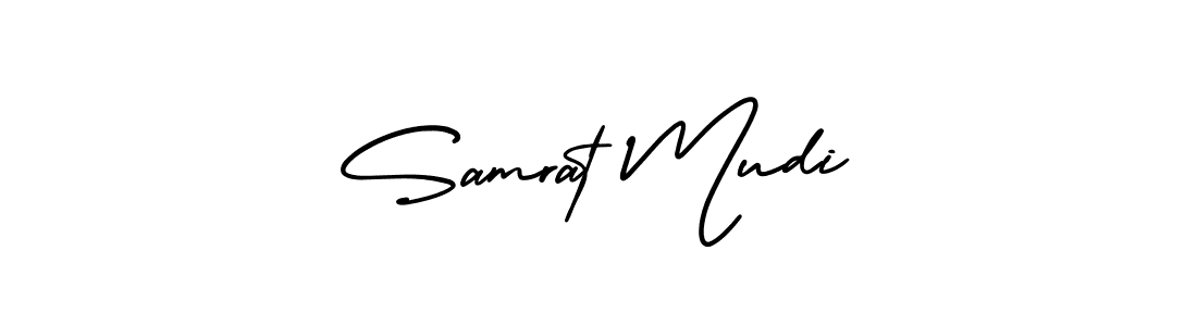 How to make Samrat Mudi signature? AmerikaSignatureDemo-Regular is a professional autograph style. Create handwritten signature for Samrat Mudi name. Samrat Mudi signature style 3 images and pictures png