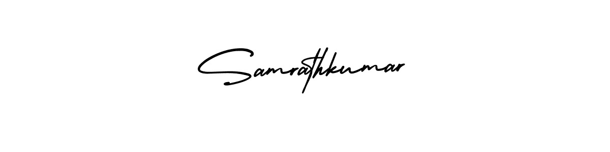 Best and Professional Signature Style for Samrathkumar. AmerikaSignatureDemo-Regular Best Signature Style Collection. Samrathkumar signature style 3 images and pictures png