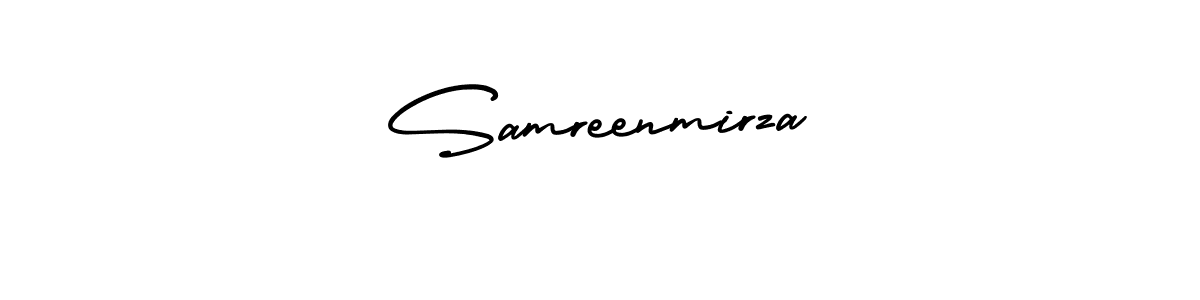 How to make Samreenmirza signature? AmerikaSignatureDemo-Regular is a professional autograph style. Create handwritten signature for Samreenmirza name. Samreenmirza signature style 3 images and pictures png