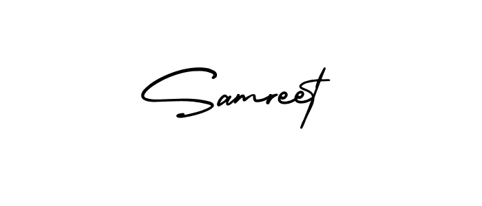 AmerikaSignatureDemo-Regular is a professional signature style that is perfect for those who want to add a touch of class to their signature. It is also a great choice for those who want to make their signature more unique. Get Samreet name to fancy signature for free. Samreet signature style 3 images and pictures png