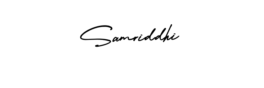 Samriddhi stylish signature style. Best Handwritten Sign (AmerikaSignatureDemo-Regular) for my name. Handwritten Signature Collection Ideas for my name Samriddhi. Samriddhi signature style 3 images and pictures png