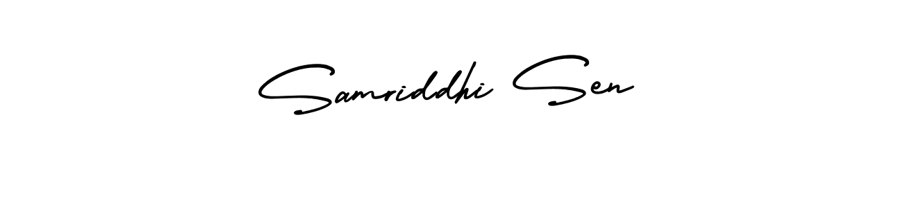 AmerikaSignatureDemo-Regular is a professional signature style that is perfect for those who want to add a touch of class to their signature. It is also a great choice for those who want to make their signature more unique. Get Samriddhi Sen name to fancy signature for free. Samriddhi Sen signature style 3 images and pictures png