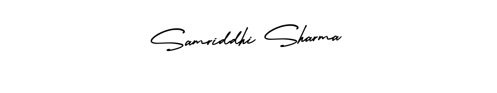 AmerikaSignatureDemo-Regular is a professional signature style that is perfect for those who want to add a touch of class to their signature. It is also a great choice for those who want to make their signature more unique. Get Samriddhi Sharma name to fancy signature for free. Samriddhi Sharma signature style 3 images and pictures png