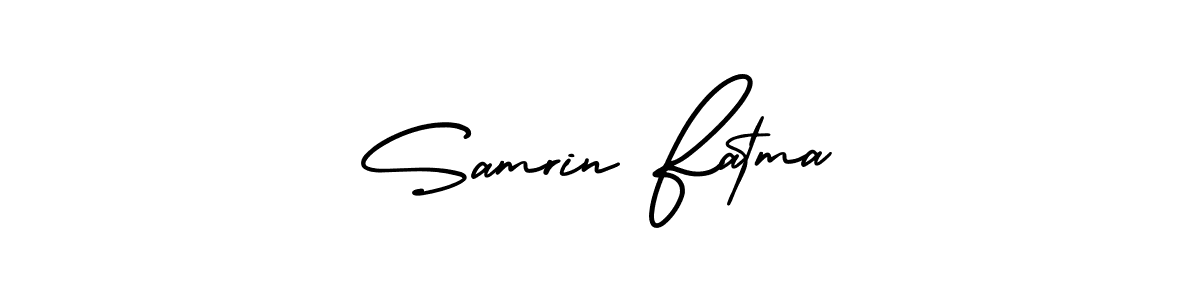 if you are searching for the best signature style for your name Samrin Fatma. so please give up your signature search. here we have designed multiple signature styles  using AmerikaSignatureDemo-Regular. Samrin Fatma signature style 3 images and pictures png