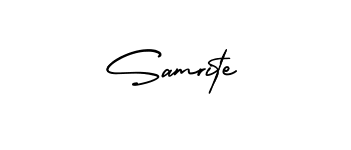 Samrite stylish signature style. Best Handwritten Sign (AmerikaSignatureDemo-Regular) for my name. Handwritten Signature Collection Ideas for my name Samrite. Samrite signature style 3 images and pictures png