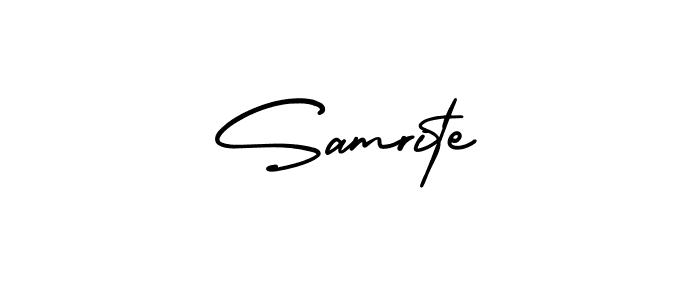 Samrite stylish signature style. Best Handwritten Sign (AmerikaSignatureDemo-Regular) for my name. Handwritten Signature Collection Ideas for my name Samrite. Samrite signature style 3 images and pictures png