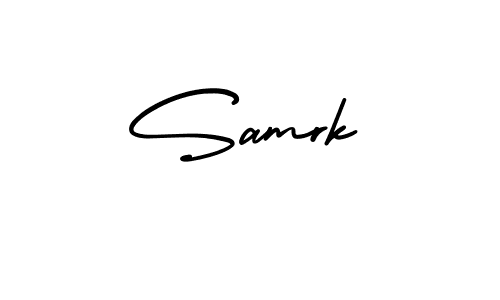How to make Samrk name signature. Use AmerikaSignatureDemo-Regular style for creating short signs online. This is the latest handwritten sign. Samrk signature style 3 images and pictures png