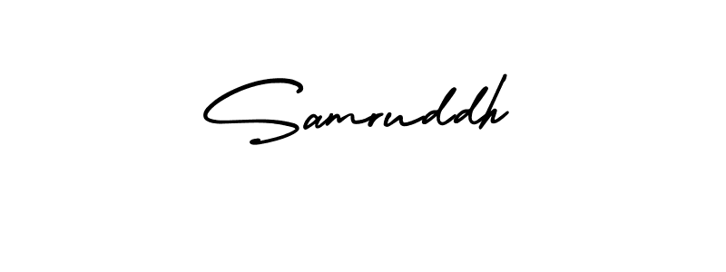 How to make Samruddh signature? AmerikaSignatureDemo-Regular is a professional autograph style. Create handwritten signature for Samruddh name. Samruddh signature style 3 images and pictures png