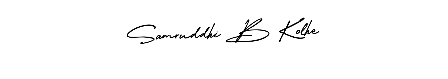 Make a short Samruddhi B Kolhe signature style. Manage your documents anywhere anytime using AmerikaSignatureDemo-Regular. Create and add eSignatures, submit forms, share and send files easily. Samruddhi B Kolhe signature style 3 images and pictures png