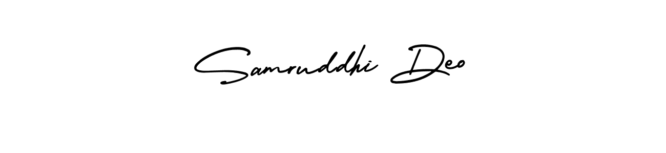 Use a signature maker to create a handwritten signature online. With this signature software, you can design (AmerikaSignatureDemo-Regular) your own signature for name Samruddhi Deo. Samruddhi Deo signature style 3 images and pictures png