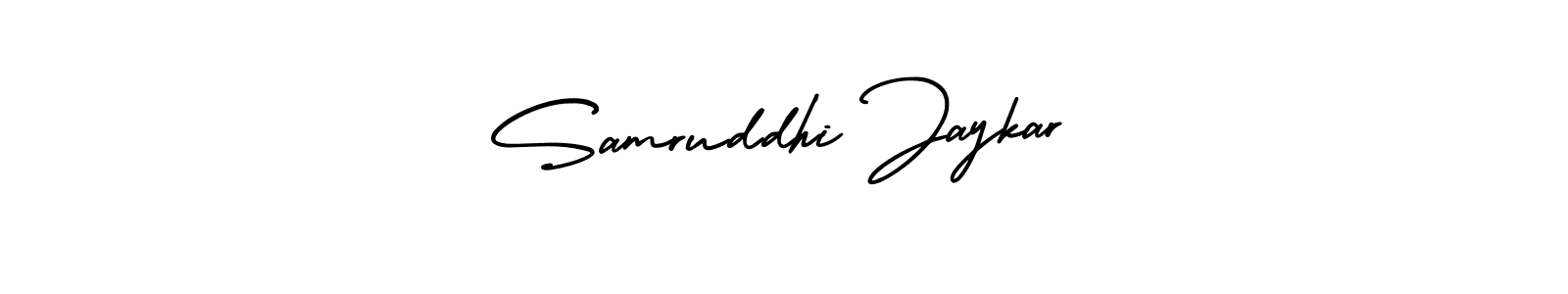 This is the best signature style for the Samruddhi Jaykar name. Also you like these signature font (AmerikaSignatureDemo-Regular). Mix name signature. Samruddhi Jaykar signature style 3 images and pictures png