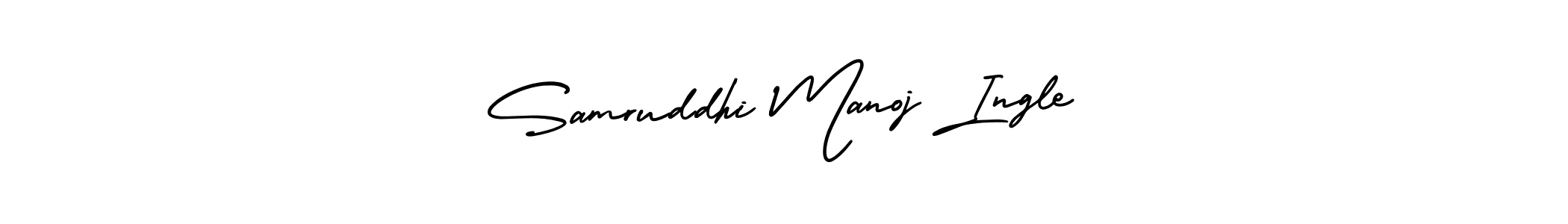 Check out images of Autograph of Samruddhi Manoj Ingle name. Actor Samruddhi Manoj Ingle Signature Style. AmerikaSignatureDemo-Regular is a professional sign style online. Samruddhi Manoj Ingle signature style 3 images and pictures png