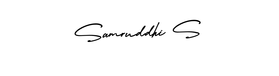 Design your own signature with our free online signature maker. With this signature software, you can create a handwritten (AmerikaSignatureDemo-Regular) signature for name Samruddhi S. Samruddhi S signature style 3 images and pictures png
