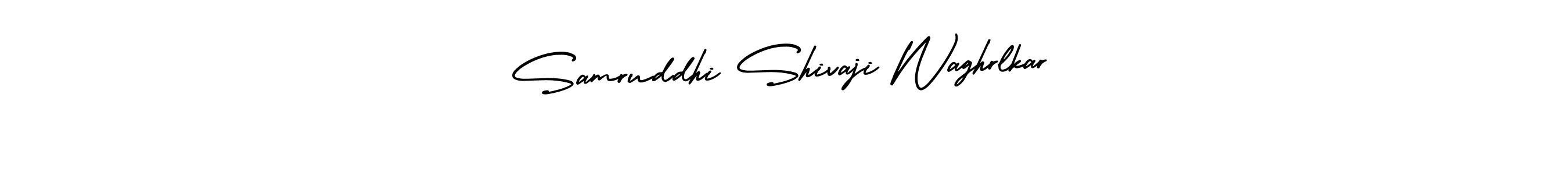This is the best signature style for the Samruddhi Shivaji Waghrlkar name. Also you like these signature font (AmerikaSignatureDemo-Regular). Mix name signature. Samruddhi Shivaji Waghrlkar signature style 3 images and pictures png