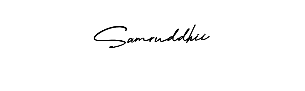 Also we have Samruddhii name is the best signature style. Create professional handwritten signature collection using AmerikaSignatureDemo-Regular autograph style. Samruddhii signature style 3 images and pictures png