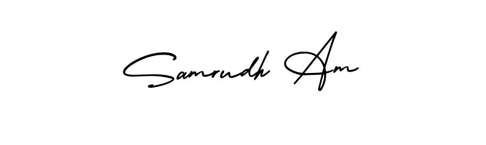 It looks lik you need a new signature style for name Samrudh Am. Design unique handwritten (AmerikaSignatureDemo-Regular) signature with our free signature maker in just a few clicks. Samrudh Am signature style 3 images and pictures png
