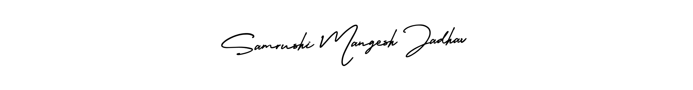 You can use this online signature creator to create a handwritten signature for the name Samrushi Mangesh Jadhav. This is the best online autograph maker. Samrushi Mangesh Jadhav signature style 3 images and pictures png