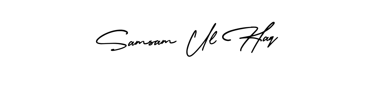 AmerikaSignatureDemo-Regular is a professional signature style that is perfect for those who want to add a touch of class to their signature. It is also a great choice for those who want to make their signature more unique. Get Samsam Ul Haq name to fancy signature for free. Samsam Ul Haq signature style 3 images and pictures png