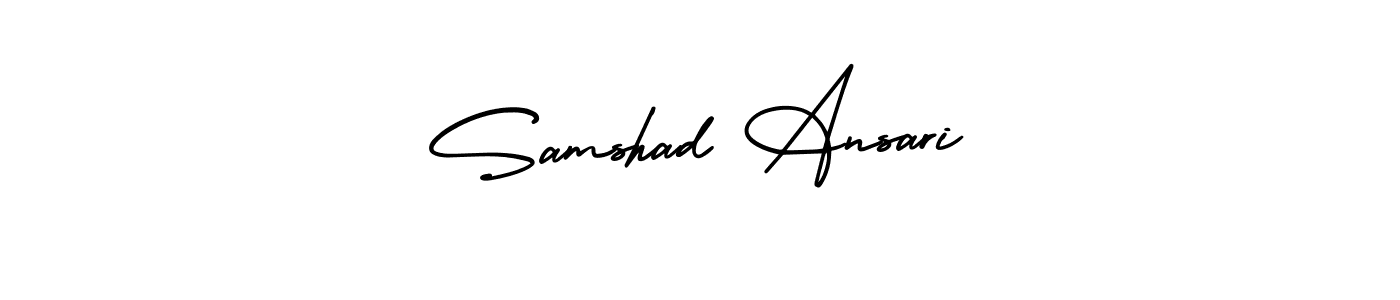 You can use this online signature creator to create a handwritten signature for the name Samshad Ansari. This is the best online autograph maker. Samshad Ansari signature style 3 images and pictures png