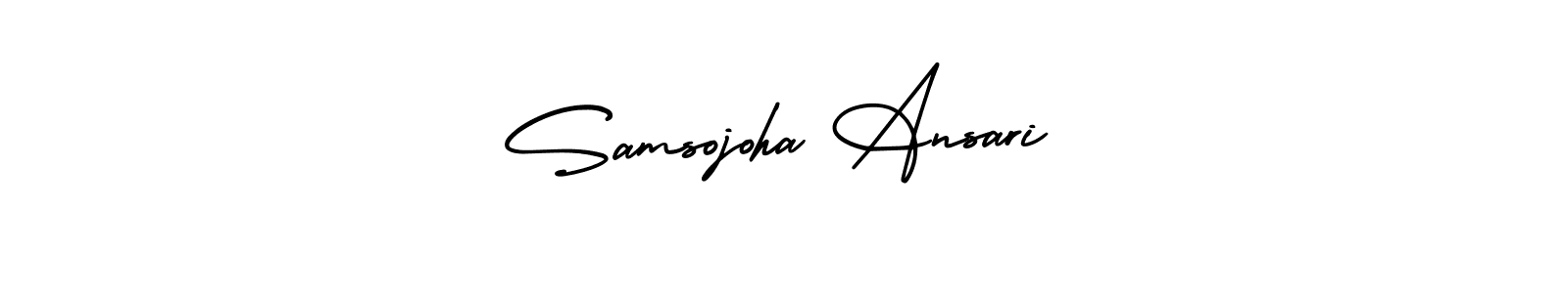 Create a beautiful signature design for name Samsojoha Ansari. With this signature (AmerikaSignatureDemo-Regular) fonts, you can make a handwritten signature for free. Samsojoha Ansari signature style 3 images and pictures png