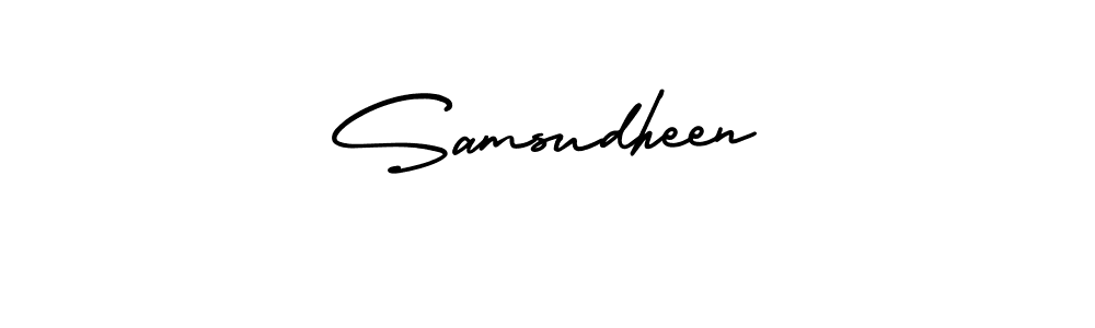 Make a beautiful signature design for name Samsudheen. Use this online signature maker to create a handwritten signature for free. Samsudheen signature style 3 images and pictures png